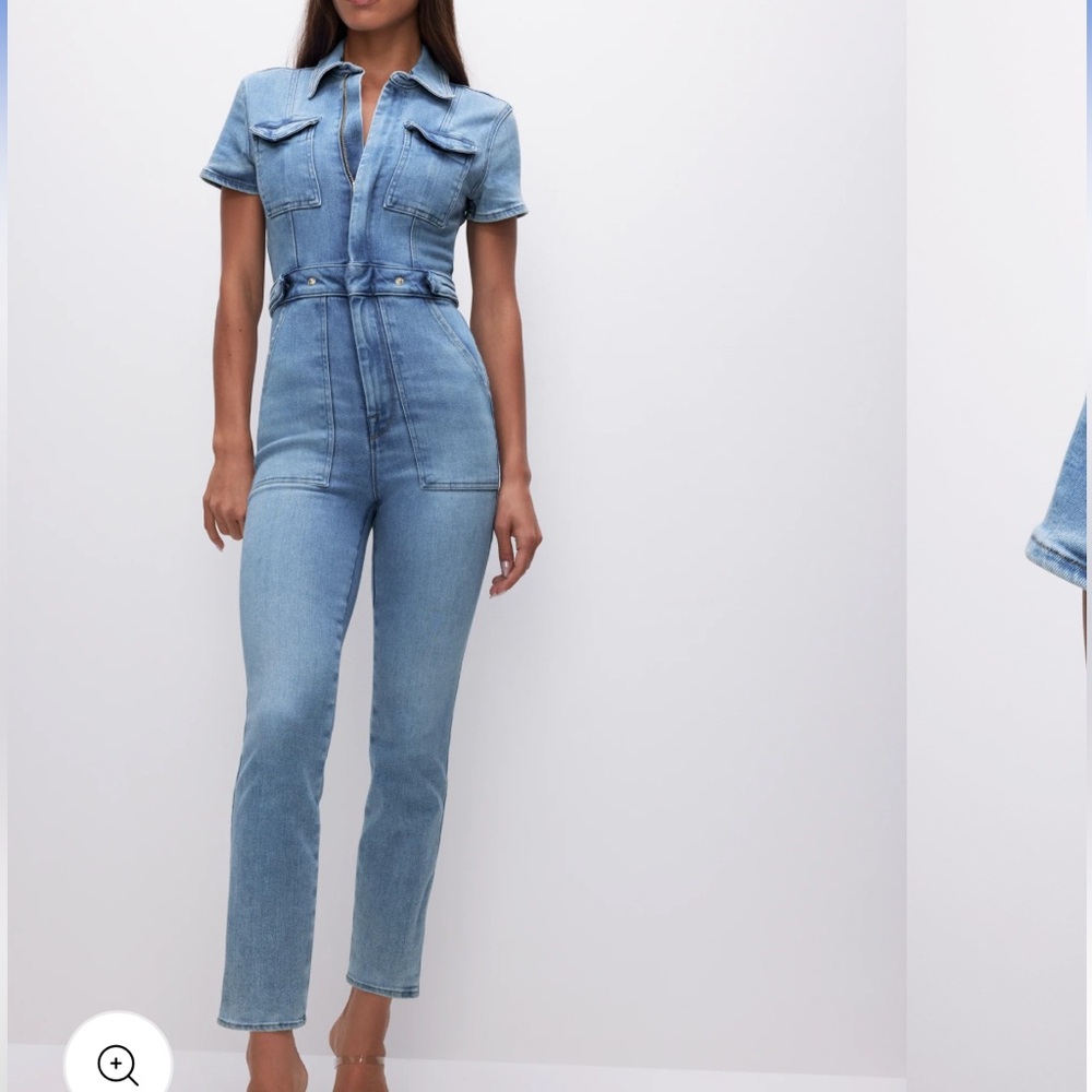 good American denim jumpsuit